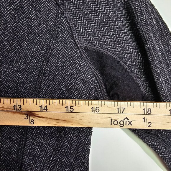 Lululemon Think Fast Pullover Herringbone Quater Zip Heathered Black Women's 6 - Picture 14 of 16